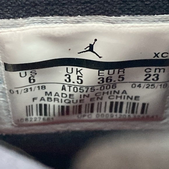 Nike Jordan 1 Retro High Zip Black Gym Red Phantom women 6 leather casual Y2K - Picture 13 of 14